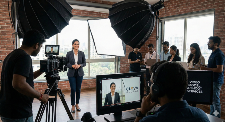 Video Model & Shoot Services by Clyva Global Professional Video Shoot with Indian Models Brand Video Production Services in India